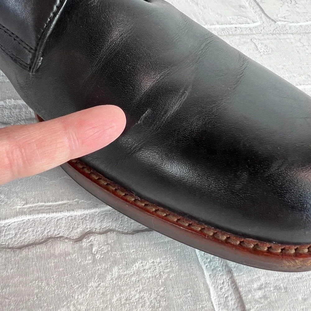 Warfield & Grand Chukka Boots Mens 9.5 Black Leather Lace Up Park Classic Preppy